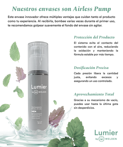 Lumier - Tratamiento Facial en Gel con Ácido Hialurónico, Niacinamida e Ingredientes Naturales
